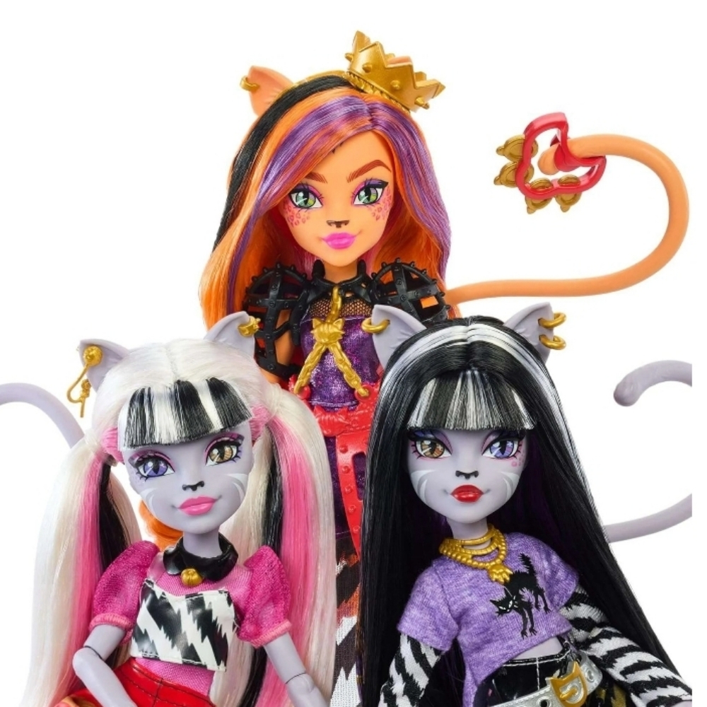 ♾️♡Monster High The Hissfits Purrsephone, Meowlody & Toralei Doll 3-Pack - Picture 2 of 7